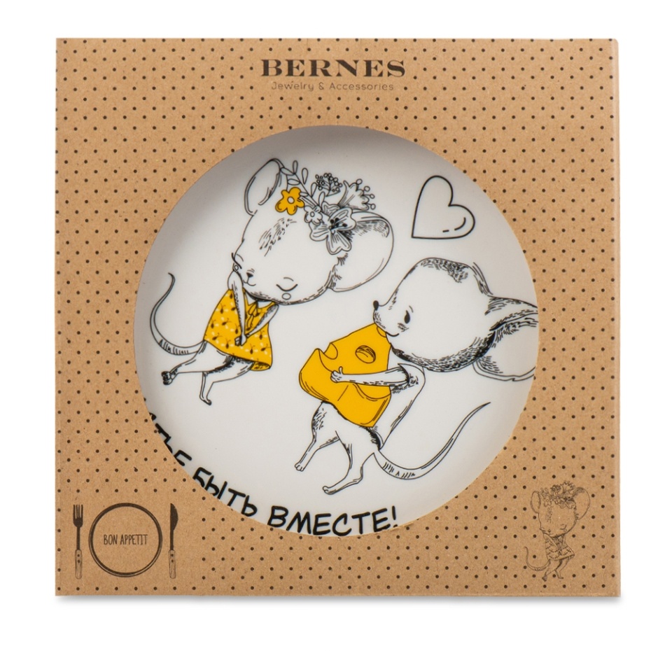 

Тарелка "Мышка Бубу" Bernes 25 см, Россия, в ассортименте