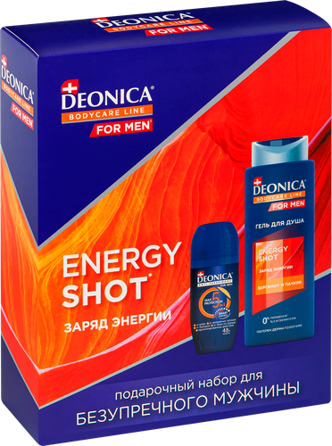 

Набор подарочный Deonica Energy Shot для мужчин Гель для душа и Антиперспирант