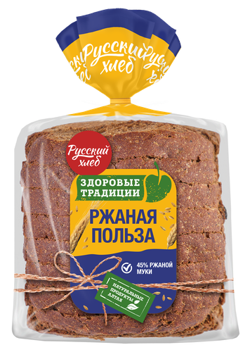 

Хлеб Русский хлеб Ржаная польза, в нарезке 300 г