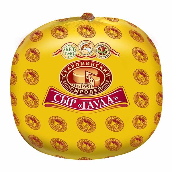Сыр полутвердый Староминский сыродел Гауда 45% БЗМЖ