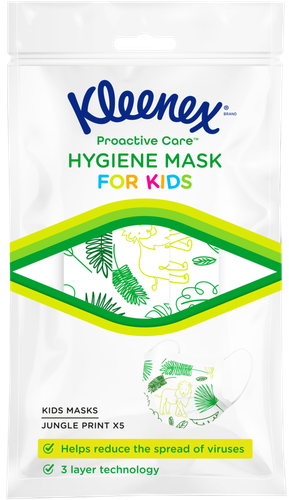 

Маски Kleenex гигиенические детские 3-слойные 5 шт.