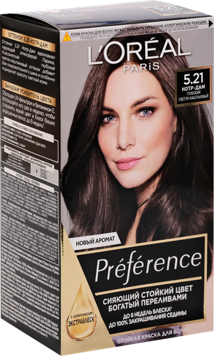 

Краска L’Oreal Preference 5.21 Нотр-Дам Глубокий светло-каштановый 174 мл