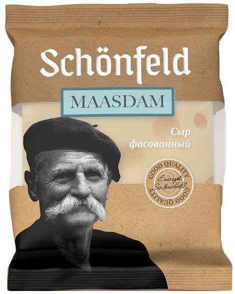 

Сыр Schonfeld Маасдам 45% 200 г