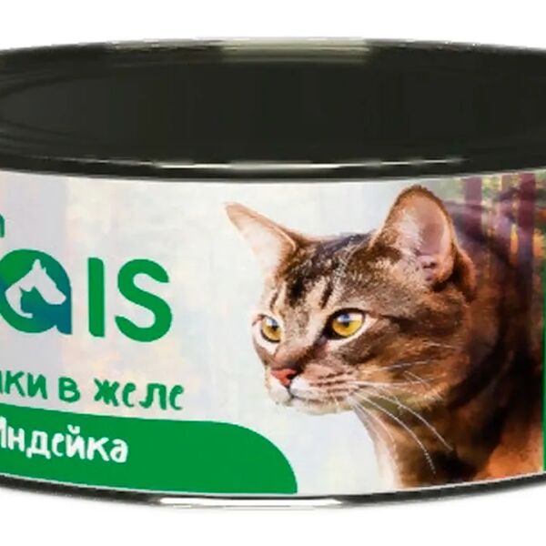 Влажный корм для кошек Frais Holistic Cat ломтики в желе индейка 100г