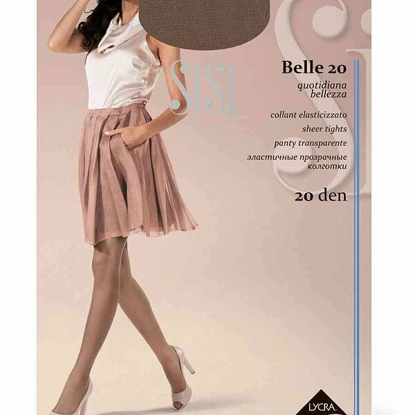 Колготки женские SiSi Belle цвет: daino/бежевый, размер 4, 20 den