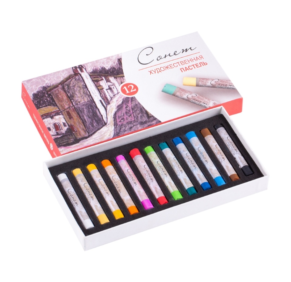 

Пастель сухая художественная Сонет, 12 цв.