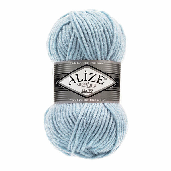 Пряжа ALIZE 'Superlana maxi' 100гр. 100м. (75% акрил, 25%шерсть) ТУ(480 светло-голубой)