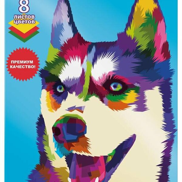 Набор цветного картона Centrum двусторонний, 8 цветов 8 листов