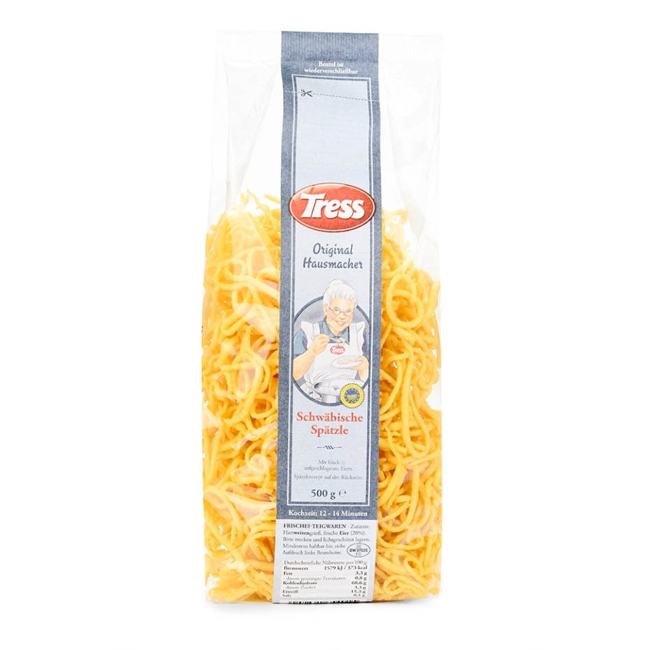 

Макаронные изделия Schwaben Spatzle (завитушки яичные), Tress, 500 г, Германия