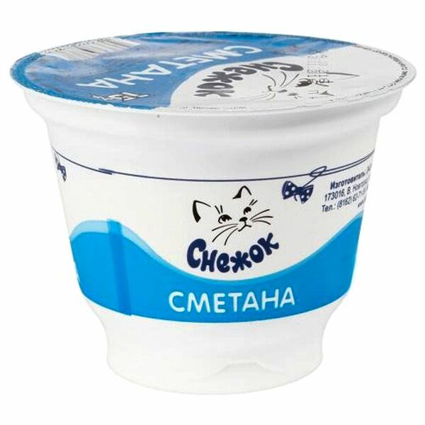 Сметана Снежок 15%, 180г