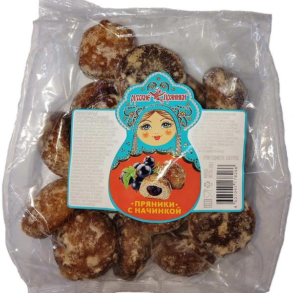 Заварные Русские пряники с начинкой черная смородина