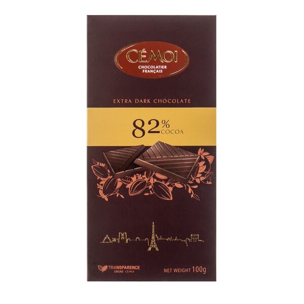 Шоколад горький Cemoi 82% какао, 100г