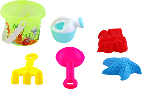 Набор игровой для песка Bigga Ведерко с формочками, 6 предметов Арт. CB935088