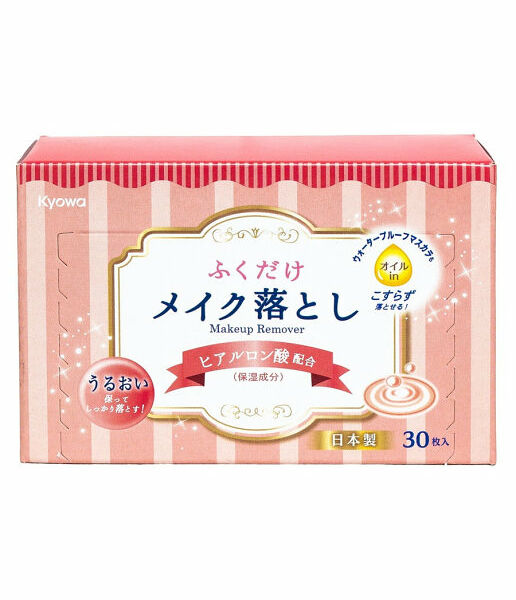 Kyowa Салфетки влажные для снятия макияжа с гиалуроновой кислотой 30 шт