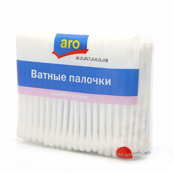 Ватные палочки ТМ aro (аро), 160 штук
