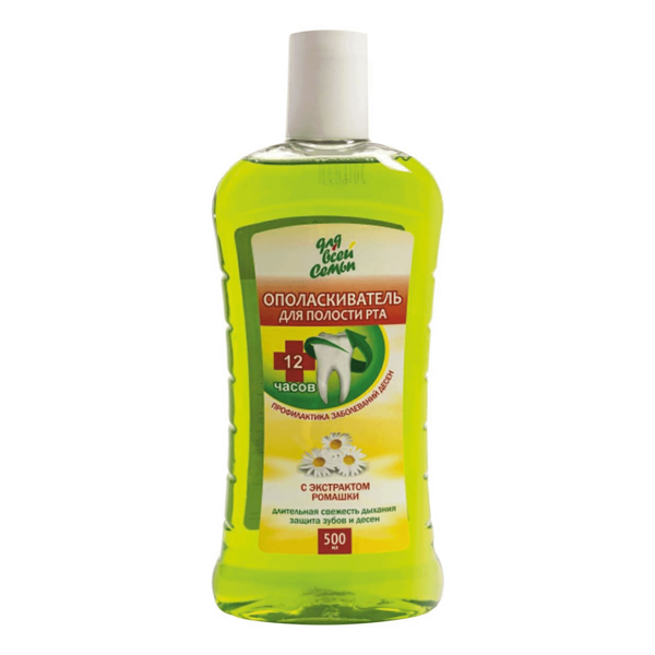 Ополаскиватель для полости рта Для всей семьи экстракт ромашки 500 мл