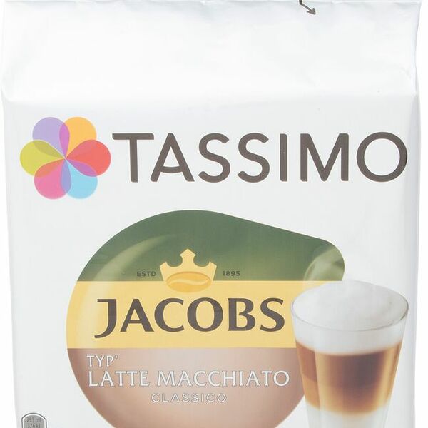 Кофе в капсулах Jacobs Tassimo Latte Macchiato Classico Т-диски, 8x33г