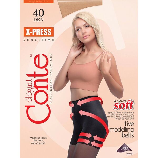 Колготки женские Conte X-Press 40 den pазмер 5 natural
