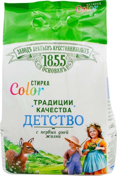 

Стиральный порошок Завод Братьев Крестовниковых Color для детских вещей, 2.4 кг