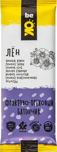 

Батончик фруктово-ореховый Be Ok со вкусом льна