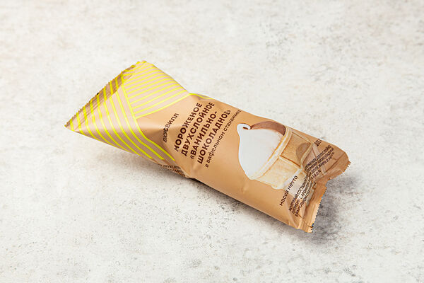 Мороженое двухслойное Ванильно-шоколадное Продукт замороженный 