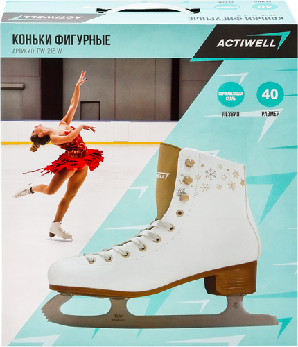 

Коньки фигурные ACTIWELL р. 39, 40, 41, белые, Арт. PW-215 W