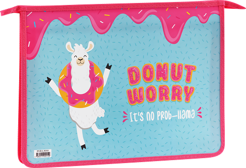 Папка для тетрадей ARTSPACE, А4, 2 отделения, пластик, на молнии, в ассортименте, Арт. ПТ-83-2_42216/1