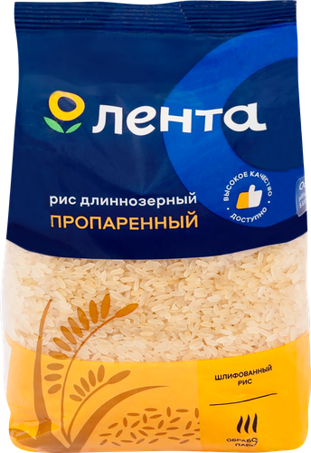 

Рис длиннозерный Лента пропаренный 1-й сорт, 1.5 кг