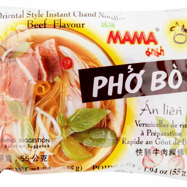 Лапша рисовая быстрого приготовления со вкусом говядины Pho Bo (Фо Бо) ТМ Mama (Мама)