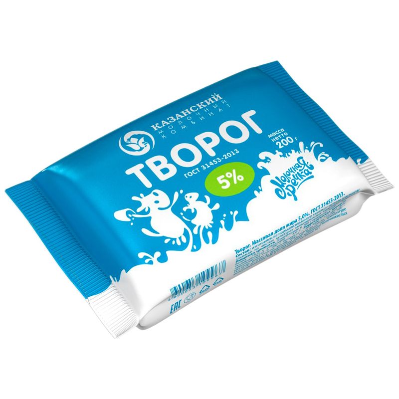 

Творог Молочная речка 5% 200 г