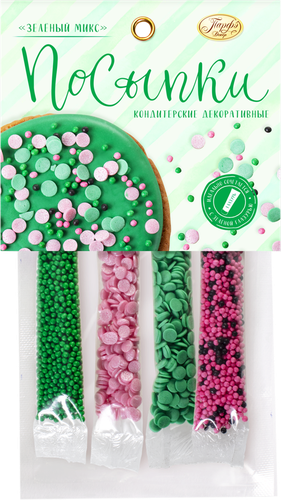 

Кондитерская посыпка Парфэ Декор Зеленый микс 4х5 г