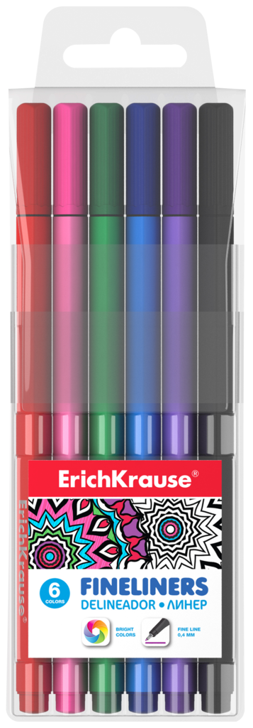 

Набор линеров Erich Krause, 6 цветов