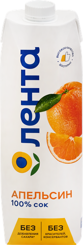 

Сок Лента Апельсиновый восстановленный 1 л