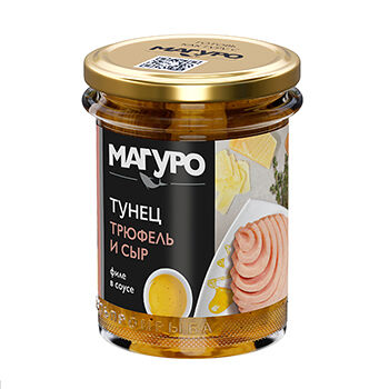Тунец Магуро полосатый филе в соусе Трюфель и сыр с маслом 200г