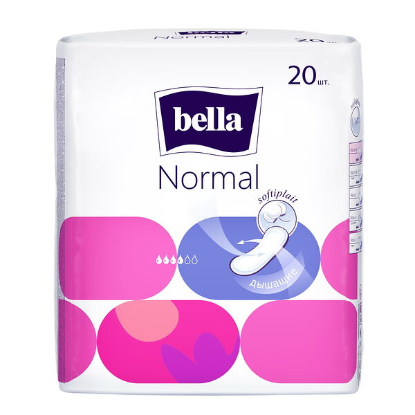 Bella Normal (softiplait) Прокладки женские гигиенические впитывающие, 20 шт