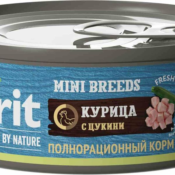 Корм влажный Brit Premium By Nature для собак мелких пород с курицей и цукини