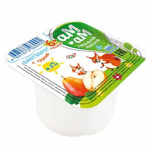 Биотворог детский Ам-Ам Мамина забота с грушей, с 6 месяцев, 4.2%