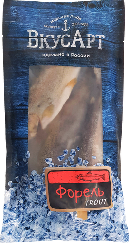 

Форель Радужная замороженная ВКУСАРТ потрошеная с головой, 600г