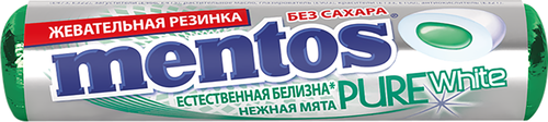 

Жевательная резинка Mentos Pure White вкус Нежная мята 15.5 г