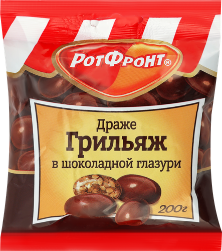 

Драже Рот Фронт Грильяж в шоколадной глазури 200 г дизайн упаковки в ассортименте
