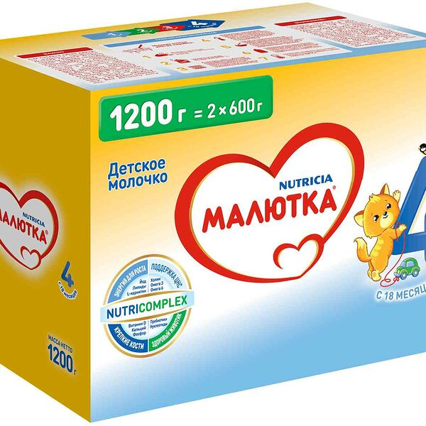 Детское молочко сухое Малютка 4 с 18 месяцев