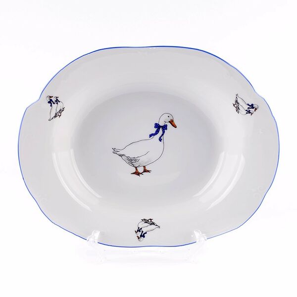 Тарелка десертная Камелия Гуси, 17 см, фарфор