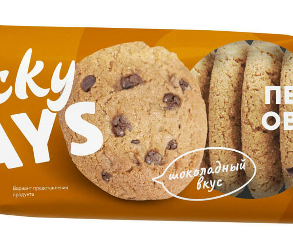 Печенье Lucky Days овсяное с шоколадными кусочками