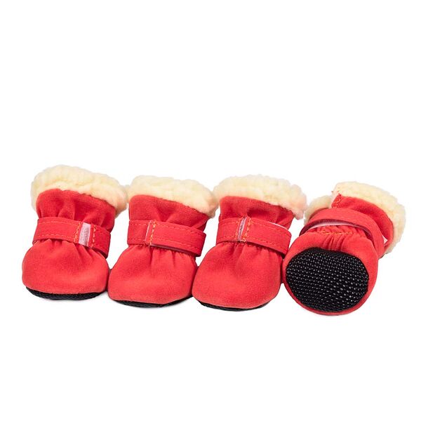 Ботинки замшевые для собак XL оранжевый (унисекс)