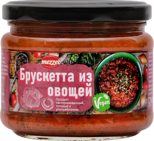 

Брускетта Mezzet из овощей 300 г