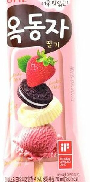 Эскимо Lotte Ракушка клубничная, 75г