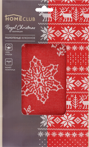 

Полотенце кухонное HOMECLUB Новогоднее 40x60см