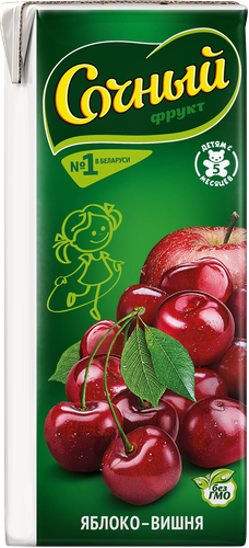 

Нектар СОЧНЫЙ Яблочно-вишневый осветленный, для детского питания, 0.2л