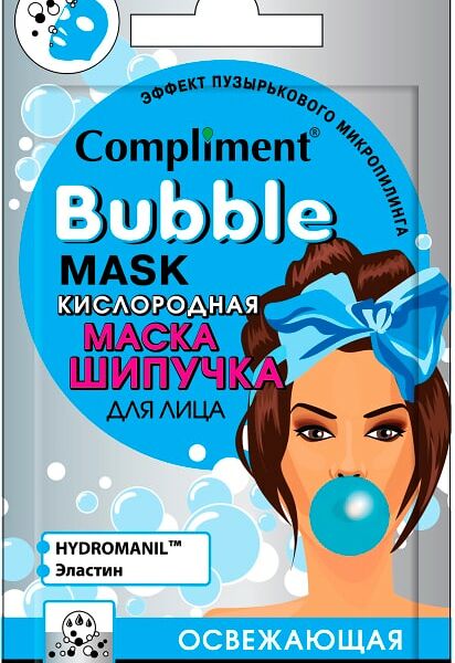 Маска-шипучка для лица Compliment Bubble Mask Кислородная освежающая 7мл