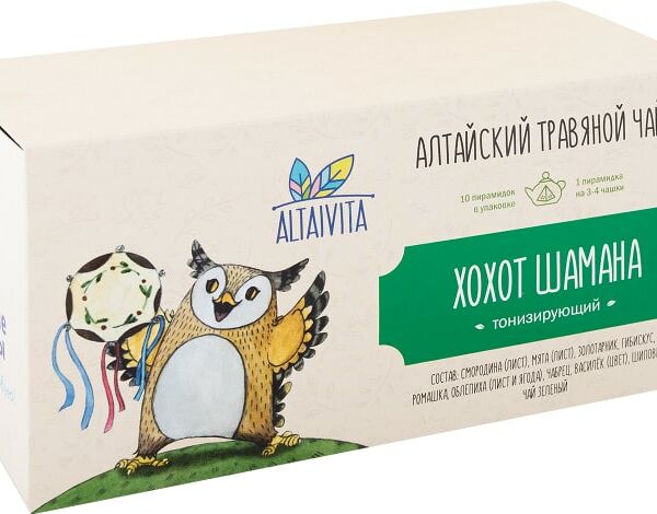 Чай травяной AltaiVita Хохот Шамана Тонизирующий 10*4г